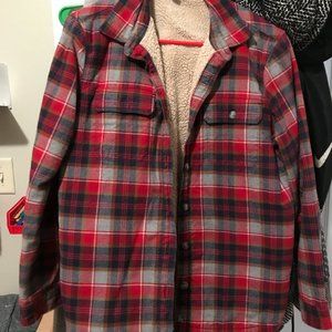 Eddie Bauer sherpa lined flannel
